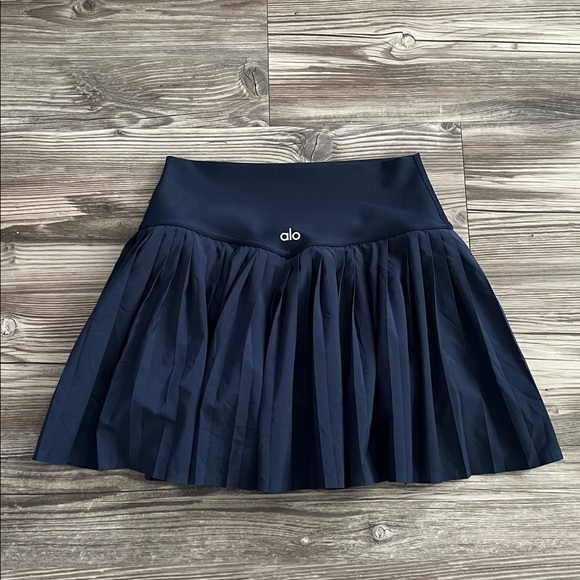 Alo Yoga Grand Slam Tennis Skirt Navy Blue - Picture 4 of 13